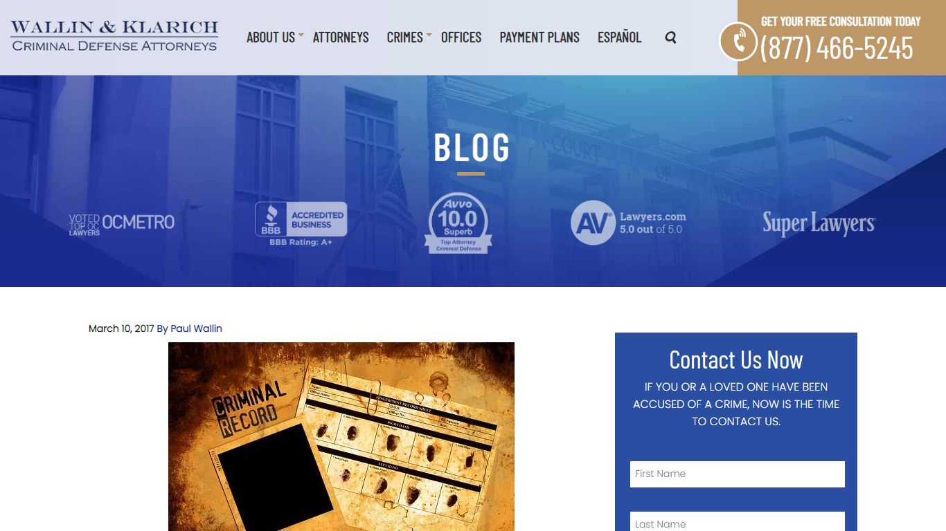 How to Seal an Arrest Record in California -PC 851.8 - Wallin & Klarich